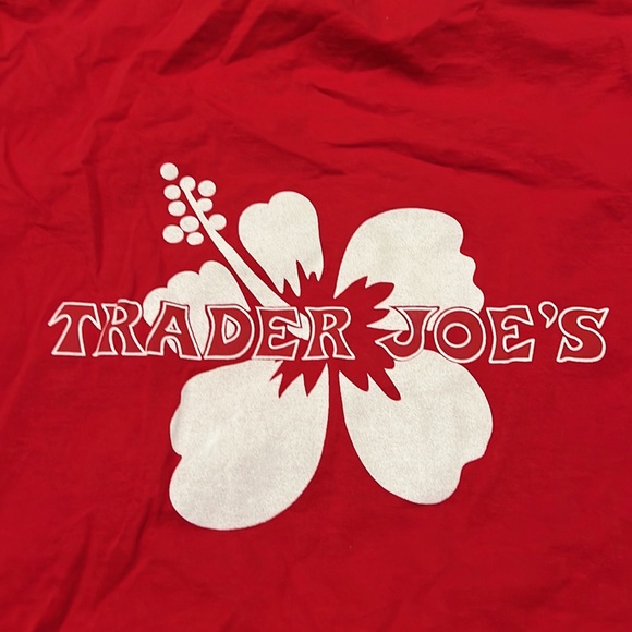 Trader Joe’s Red Tee Crew Neck Shirt - Picture 5 of 5